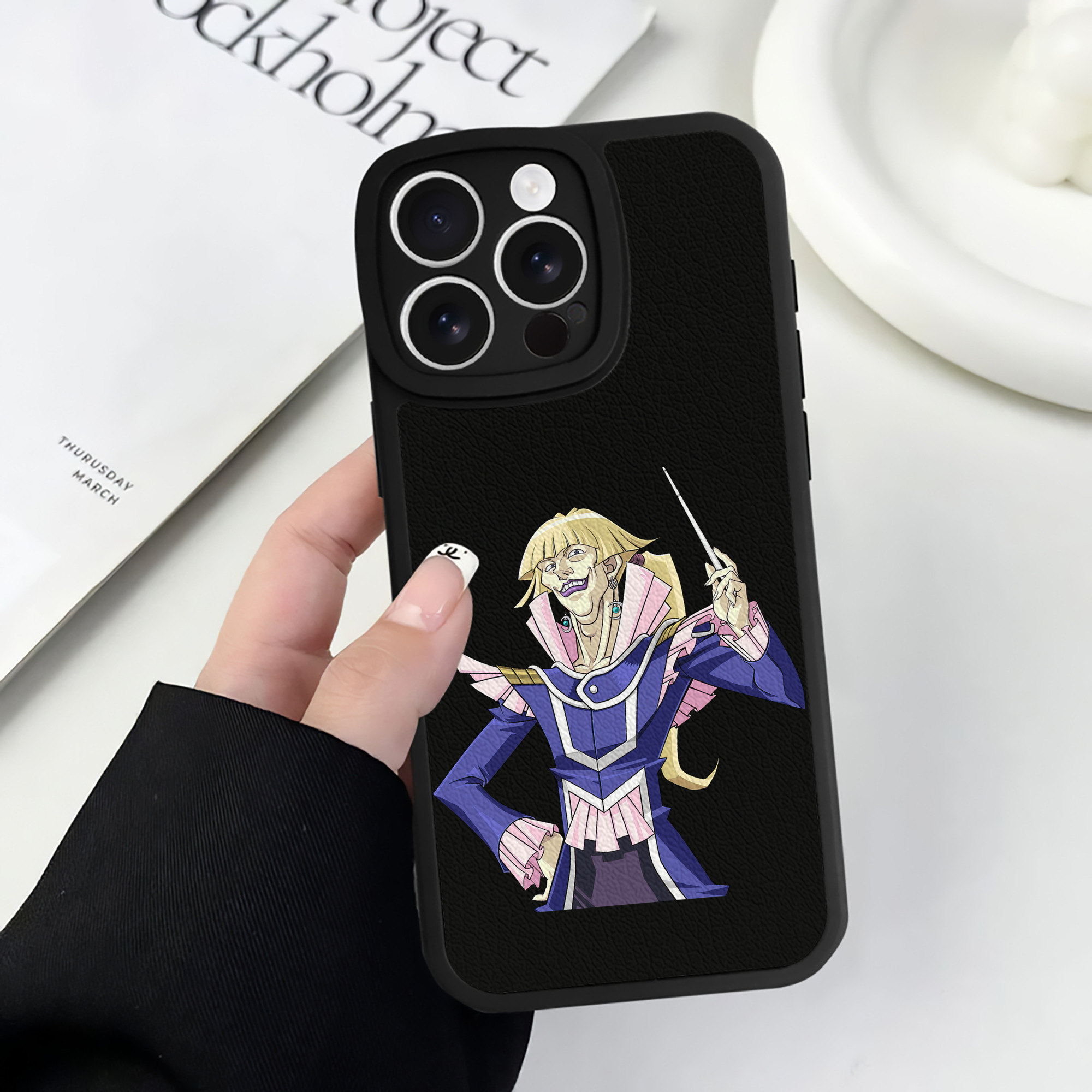 （画像用） 遊☆戯☆王 Yu-Gi-Oh! 【iPhone 16シリーズ対応】シリコンスマホケース（レザー調） 材質：シリコン